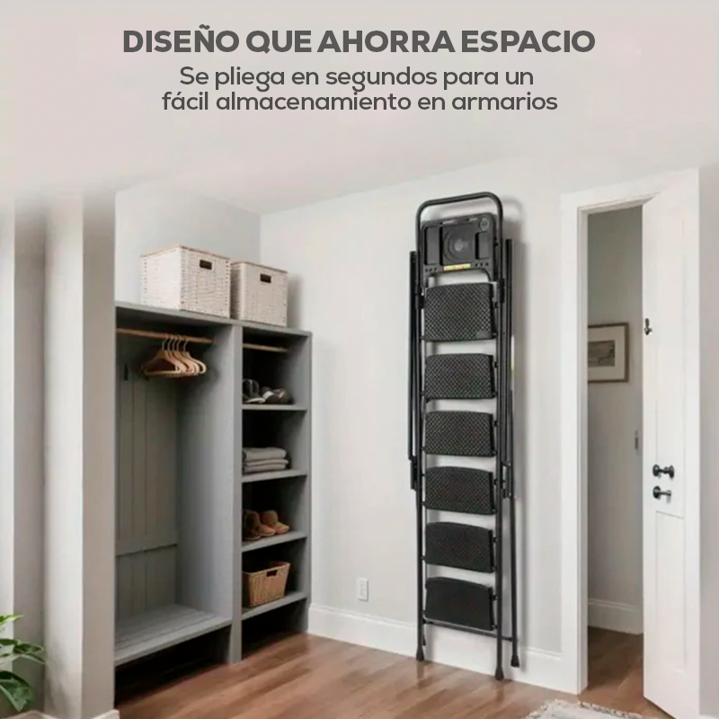 Escalera Evolut 100% Antideslizante + Bolsa de Herramientas 3 en 1